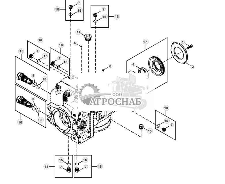 Компоненты гидростатического насоса, фитинги - ST26243 45.jpg